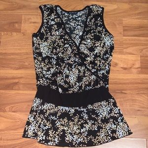 Heart Moon Star Cross Front Banded Top